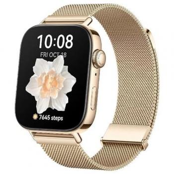 HUAWEI WATCH FIT 3 Smartwatch - Gold Milanese Strap, 1.82 AMOLED Display, Ultra-Slim Design, Bluetooth Calling, 10 Days Battery Life, Compatible with iOS & Android, Comprehensive Health & Fitness Management