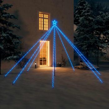 Luces de árbol de Navidad para interiores y exteriores 576 LED azules 3,6 m