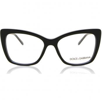 Dolce & Gabbana DG3348 501 Armazones para Mujer Negros, Lentes Recetados Para Mujer Negros, Gafas Recetadas para Mujer Negras