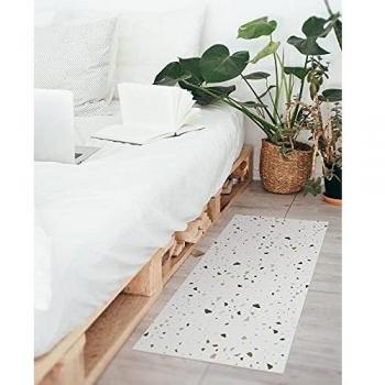 Alfombra Vinílica, Terrazzo, 160 x 80 x 0.2 cm, Color Beige, ALV-004