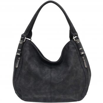 Flora & Co - Bolso al hombro para mujer Erhältlich in Grau und Schwarz. ACHTUNG: Die, negro