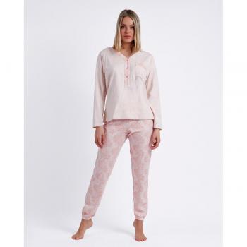 Pijama Admas para mujer - Manga Larga Soft Coral Style naranja