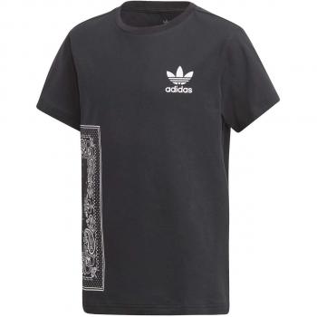 adidas Bandana tee Camiseta, Unisex niños, Negro/Blanco, 152