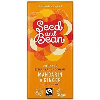 Chocolate Negro Orgánico 72% con Mandarina y Jengibre - 85g