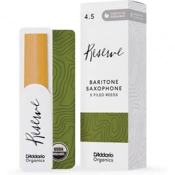 D'Addario Organic Reserve Baritone Saxophone Reeds - Box of 5 (Strength 4.5)