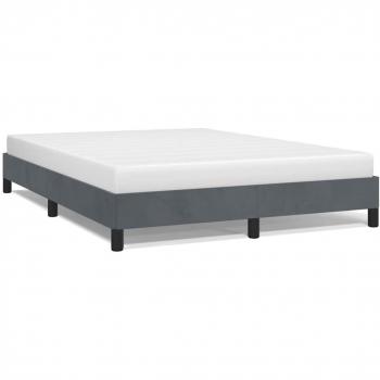 Queen Velvet Bed Frame without Mattress - Dark Grey 152x203 cm