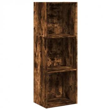 Estantería de madera de ingeniería roble ahumado 40x30x114 cm, librería, estante de libros, armario de almacenaje