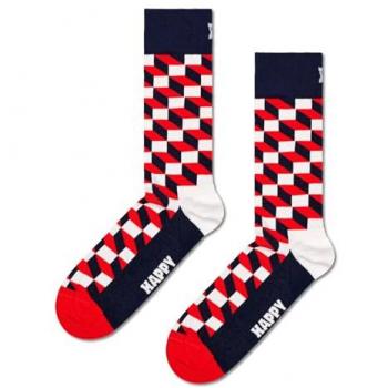 Calcetines Happy Socks Filled Optic Unisex Adulto Talla 41-46 Multicolor Azul Oscuro Blanco Rojo