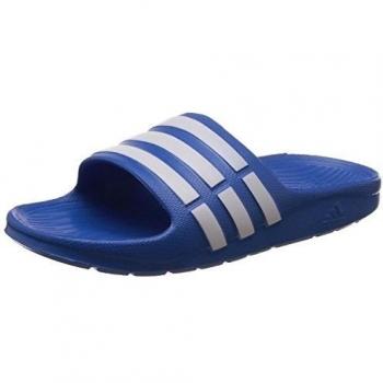 adidas Duramo Slide K - Chanclas, Niño, Azul / Blanco, 32