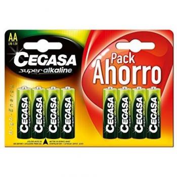 CEGASA Superalkaline - Pack 8 Pilas LR6, Color Verde