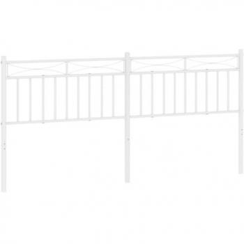 vidaXL Metal Headboard White 193 cm