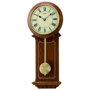 Reloj de Pared Pendular Seiko QXC213B - Diseño Elegante en Madera Marrón