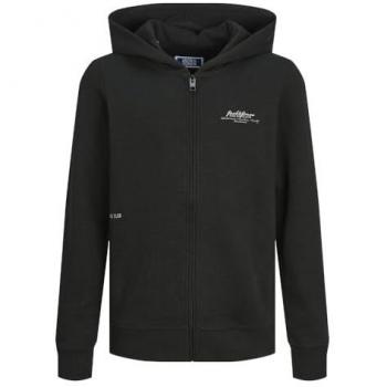 Chaqueta Sudadera Jack & Jones Great B2S Logo Zip Black Niño, con cremallera, capucha, diseño moderno y logo en el pecho