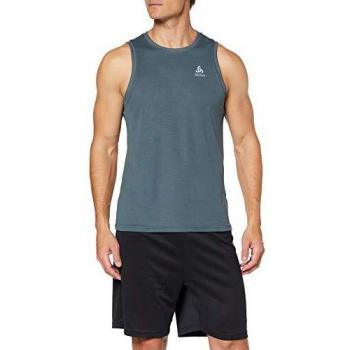 Odlo BL Top Crew Neck Tank F-Dry Camisa, Hombre, Dark Slate, Large