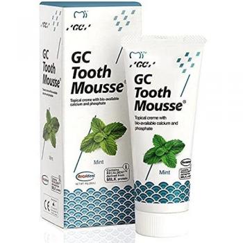 Pasta Crema Dental Remineralizante GC Tooth Mousse Sabor Menta Fresca con Recaldent