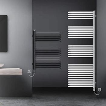 Radiador Toallero Eléctrico Antracita 500x800mm con Varilla Calefactora 300W - Diseño Moderno y Separador de Ambientes