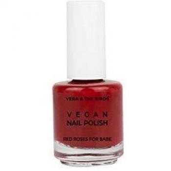 Laca de uñas vegana y natural color rojo ‘Vegan nail polish Red roses for babe’