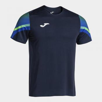 Camiseta de running Joma Elite XI manga corta hombre color marino y verde