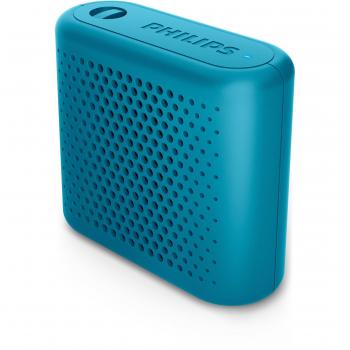 Philips BT55A - Mini Altavoz Bluetooth inalámbrico portatil, Compatible con Smartphones, iPhone, Android y Tablet, Azul