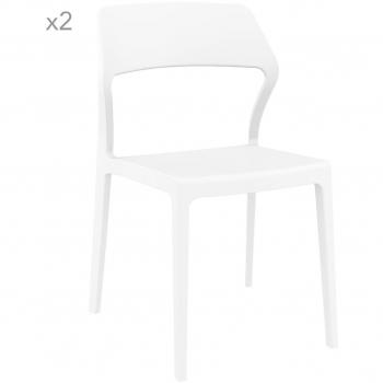 Snow Moulded Polypropylene Side Chair - White
