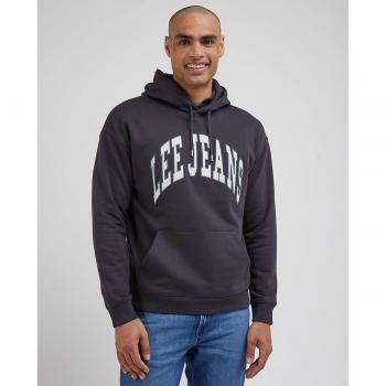 Sudadera con capucha Lee Varsity negra para hombre - XL