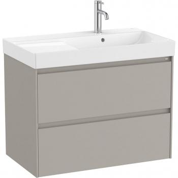 Mueble de baño con 2 cajones y lavabo a la derecha Ona Roca
