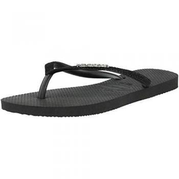 Chanclas de dedo Havaianas Slim Glitter Mujer con Brillos Negros