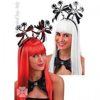 Carnival Toys 08358 - diadema con calaveras de metal, negro