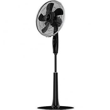 Cecotec Ventilador de Pie con Temporizador EnergySilence 1020 ExtremeFlow. 60 W, 10 aspas, Potente, Oscilante, Silencioso, 3 velocidades, Regulable, Motor de Cobre, Negro