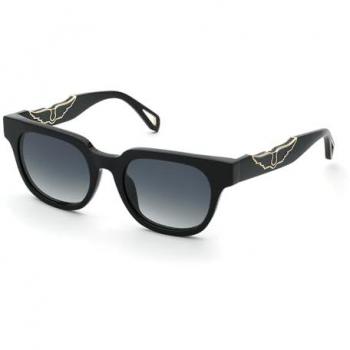 Gafas de sol cuadradas para mujer Zadig & Voltaire SZV417, acetato negro brillante con lente degradada CAT3