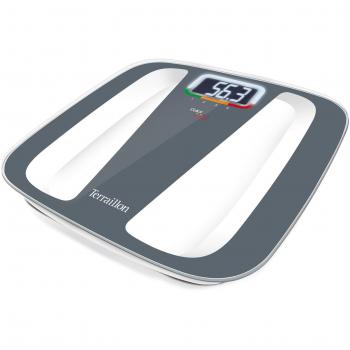 Báscula de Baño Electrónica Terraillon Color Coach Quattro - Gris/Blanco, Reconocimiento Automático, 4 Memorias de Usuarios