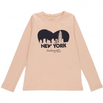 Camiseta escote redondo con canalé elástico