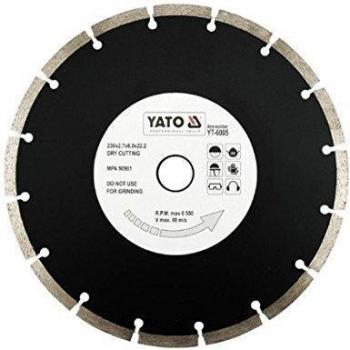 YATO Gyémánt vágókorong 230 x 2,7 x 8,0 x 22,2 mm szegmentált - YT-6005