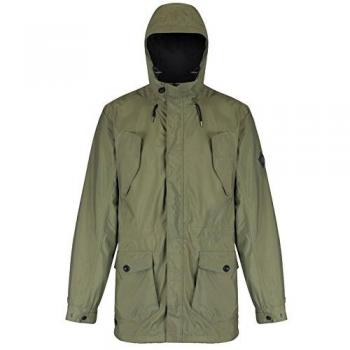 Regatta Mansiri Chaqueta Impermeable, Hombre, Verde Oscuro, Large