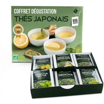 Pack degustación de bolsas de té japoneses - Aromandise, 36 bolsitas infusoras de 2g