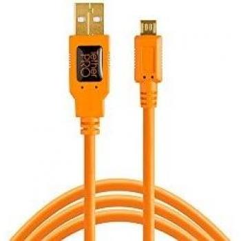 TetherTools TetherPro USB 2.0 naar MicroB 5Pin 15' 46m oranje