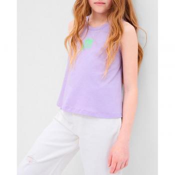 Camiseta de niña sin mangas con print delantero de Gap