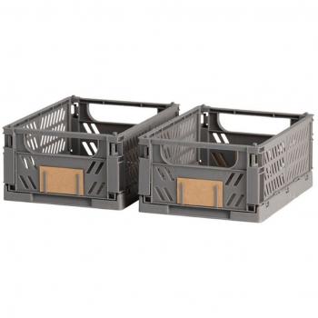 Caja almacenaje plegable 17x12.5x7cm set 2 piezas