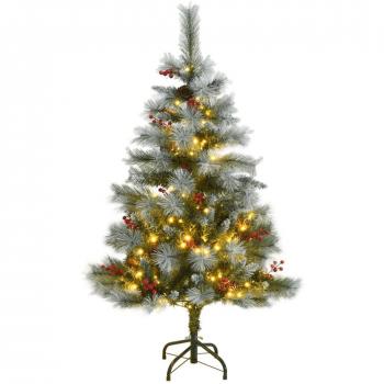 Artificial Hinged Christmas Tree with 150 LEDs, 120 cm (47.2)