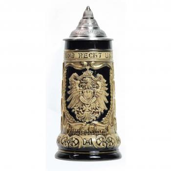 Amoy-Art Jarra de Cerveza Alemana Personalizada Taza águila Imperial Mug 0.8 Liter