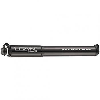 LEZYNE Minipumpe CNC Bomba Manual Lite Drive 180mm, 11 Bar, Adultos Unisex, Negro-Negro Brillante, S