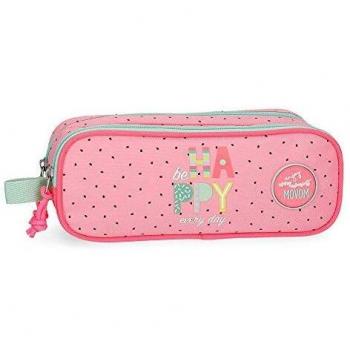Movom Be Happy Estuche Doble Rosa 23x9x7 cms Poliéster