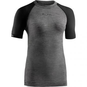 Camiseta termorreguladora de mujer Lurbel Move Short Sleeves W - Gris/Negro