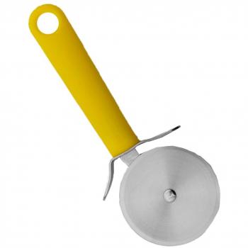 Brabantia Cortapizza, Cuchillo de Pizza, Cuchillo Rotatorio, Cortador, Yellow, 19 cm, 106286