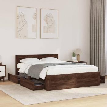 Cabecero de Cama Roble Marrón 140x190 cm Madera Multicapa