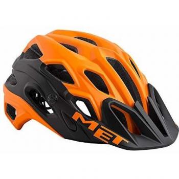 MET Casco Lupo Naranja/Negro M 54-58, Unisex Adulto