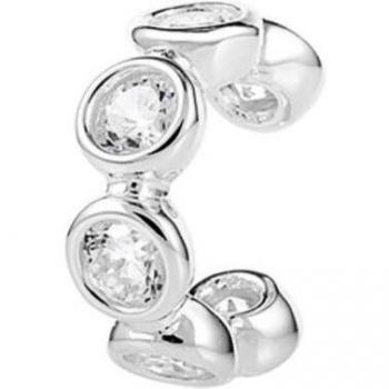 Ear Cuff Aurora de Plata de Ley 925 con Detalles Brillantes