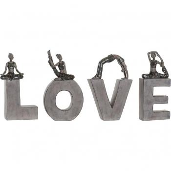 Set de 4 figuras Love Resina DKD Home Decor
