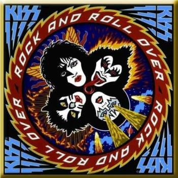 Imán de Nevera Kiss Rock N' Roll Over Tamaño Único Negro