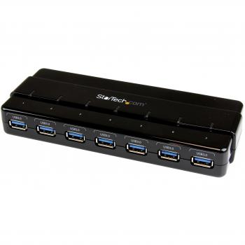 StarTech.com 7 Port USB 3.0 Hub – Up To 5 Gbps – 7 x USB – Universal Multi Port USB Extender for Your Desktop – USB Powered